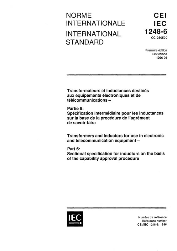 Cover IEC 61248-6:1996